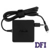 Оригинальный блок питания для ноутбука ASUS USB-C 65W, Type-C, квадратный, адаптер+переходник, Black