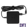 Оригинальный блок питания для ноутбука ASUS USB-C 65W, Type-C, квадратный, адаптер+переходник, Black (0A001-00443300)