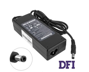 Блок живлення для ноутбука LENOVO 20V, 4.5A, 90W, 5.5*2.5мм, 3 hole, прямий роз'єм, black (без кабеля!)