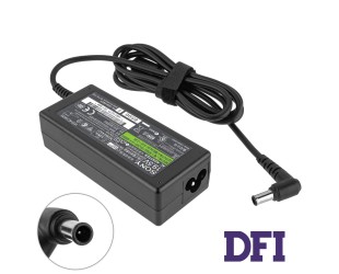 Блок питания для ноутбука SONY 19.5V, 3.3A, 65W, 6.5*4.4-PIN, L-образный разъём, black (без кабеля!)