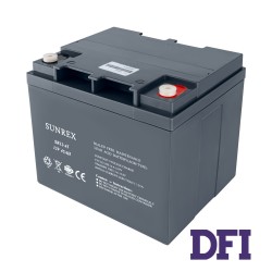 Акумуляторна батарея SUNREX SR12-45, Ємність: 45Ah, 12V, 12.9kg, AGM battery, розміри:198х166х174мм (ДБЖ UPS)