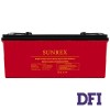 Акумуляторна батарея SUNREX SRHG12-200, Ємність: 200Ah, 12V, 58.7kg, гелевий, розміри: 532х206х215мм (ДБЖ UPS)