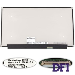 УЦЕНКА! Матрица 15.6 B156HAN13.1 (1920*1080, 40pin(eDP, IPS, 120HZ, 16.7M, 45% NTSC), LED, SLIM(без планок и ушек), матовая, разъем справа внизу)