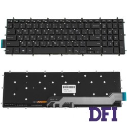 Клавиатура для ноутбука DELL (Inspiron: 7566, 7567) rus, black, без фрейма, подсветка клавиш