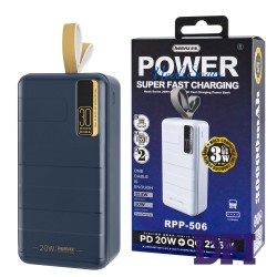 Универсальная мобильная батарея Remax RPP-506 Noah Series 20W+22.5W PD+QC Fast Charging, 30000mAh, Blue