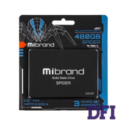 Жесткий диск 2.5 SSD  480Gb Mibrand Spider Series, MI2.5SSD/SP480GBST, 3D TLC, SATA-III 6Gb/s, зап/чт. - 460/550мб/с