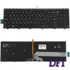 Клавиатура для ноутбука DELL (Inspiron: 3541, 3542, 3543, 5542, 5545, 5547) rus, black, подсветка клавиш