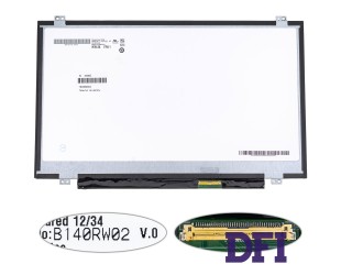 Матрица 14.0 B140RW02 V.0 (1600*900, 40pin, LED, SLIM (вертикальные ушки), матовая, разъем справа внизу) для ноутбука (renew)