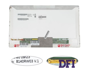 Матрица 14.0 B140RW03 V.1  (1600*900, 40pin, LED, NORMAL, матовая, разъем слева внизу) для ноутбука (renew)