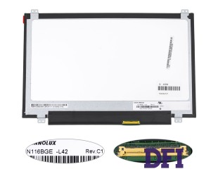 Матрица 11.6 N116BGE-L42 (1366*768, 40pin, LED, SLIM (вертикальные ушки), глянцевая, разъем справа внизу) для ноутбука (renew)