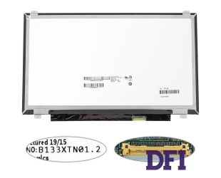 Матриця 13.3 B133XTN01.2 (1366*768, 30pin(eDP), LED, SLIM(вертикальні вушки), глянцева, роз'єм праворуч знизу) для ноутбука
