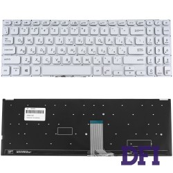 Клавіатура для ноутбука ASUS (X530 series) rus, silver, без кадру, підсвічування клавіш