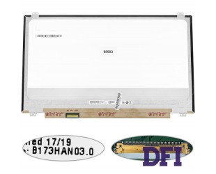 Матрица 17.3 B173HAN03.0 (1920*1080, 40pin(eDP, IPS, 144HZ, 300 cd/m?, 16.7M 72% NTSC), LED, SLIM(вертикальные ушки), матовая, разъем слева внизу) для ноутбука