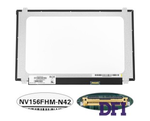 Матриця 15.6 NV156FHM-N42 (1920*1080, 30pin(eDP, 250cd/m2, 85/85/85/85(кути), IPS), LED, SLIM(вертикальні вушки), матова, роз'єм праворуч знизу) для ноутбука