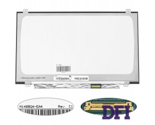Матрица 14.0 N140BGA-EA4 Rev. C1 (1366*768, 30pin(eDP), LED, SLIM (вертикальные ушки), матовая, разъем справа внизу) для ноутбука