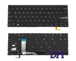 Клавиатура для ноутбука ASUS (X1402, X1403 series) rus, black, без фрейма, подсветка клавиш