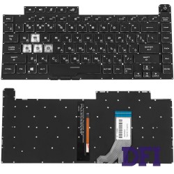Клавиатура для ноутбука ASUS (G531 series) rus, black, без фрейма, подсветка клавиш (RGB 8 pin)