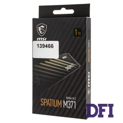 Жесткий диск M.2 2280 SSD 1Tb MSI M371 series, NVMe, PCI Express 3.0 x4, 3D NAND TLC,  зап/чт. - 1600/2000Мб/с (S78-440L870-P83)