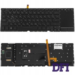 Клавіатура для ноутбука ASUS (GX531 series) rus, black, без кадру, підсвічування клавіш (RGB 16 pin)