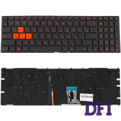 Клавиатура для ноутбука ASUS (GL702VM) rus, black, без фрейма, подсветка клавиш