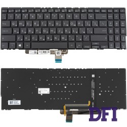 Клавиатура для ноутбука ASUS (UX564 series) rus, black, без фрейма, подсветка клавиш