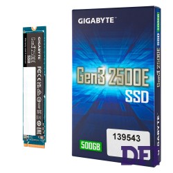 Жесткий диск M.2 2280 SSD  500Gb Gigabyte Gen3 2500E, G325E500G, NVMe, PCI Express 3.0 x4, 3D NAND TLC, зап/чт. - 1500/2300мб/с