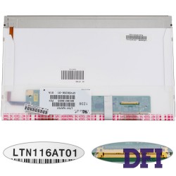 Матриця 11.6 LTN116AT01 (1366*768, 40pin, LED, NORMAL, глянець, роз'єм праворуч знизу) для ноутбука