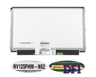 Матриця 12.5 NV125FHM-N62 (1920*1080, 30pin(eDP, IPS), LED, SLIM(горизонтальні вушки), матова, роз'єм праворуч знизу, th=2.8) для ноутбука