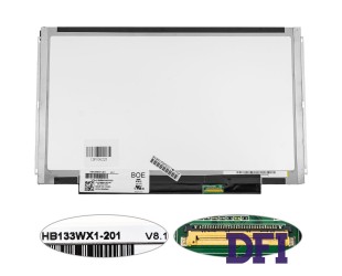 Матриця 13.3 HB133WX1-201 (1366*768, 30pin(eDP), LED, SLIM(планки по боках), матова, роз'єм праворуч знизу) для ноутбука (renew)
