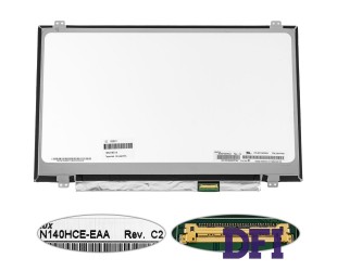 Матрица 14.0 N140HCE-EAA (1920*1080, 30pin(eDP, 250cd/m2 (!!!),  IPS), LED, SLIM (вертикальные ушки), матовая, разъем справа внизу) для ноутбука (renew)