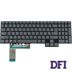 Клавіатура для ноутбука LENOVO (Legion: S7-16), рус, чорна, без фрейма, підсвітка клавіш (RGB)