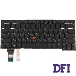 Клавиатура для ноутбука LENOVO (ThinkPad: T14s Gen 2) rus, black, без фрейма, подсветка клавиш (ОРИГИНАЛ)