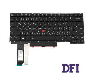 Клавиатура для ноутбука LENOVO (ThinkPad: E14 Gen 3) rus, black, без фрейма, подсветка клавиш