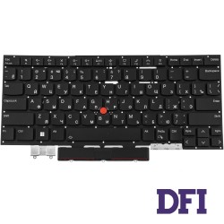 Клавіатура для ноутбука LENOVO (ThinkPad: X1 Yoga 8th Gen) rus, black, без фрейму,  підсвічування клавіш (ОРИГІНАЛ)