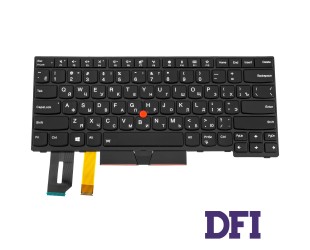 Клавіатура для ноутбука Lenovo (ThinkPad: E480, L380) rus, black, підсвічування клавіш (оригінал)