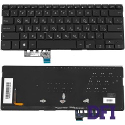 Клавиатура для ноутбука ASUS (UX331UAL, UX331FAL series) rus, black, без фрейма, подсветка клавиш