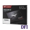 Жесткий диск 2.5 SSD  512Gb Team Vulcan Z Series, T253TZ512G0C101, 3D TLC, SATA-III 6Gb/s, зап/чт. - 470/540мб/с