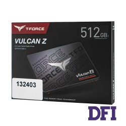 Жесткий диск 2.5 SSD  512Gb Team Vulcan Z Series, T253TZ512G0C101, 3D TLC, SATA-III 6Gb/s, зап/чт. - 470/540мб/с