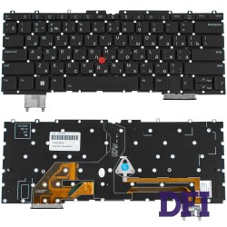Клавиатура для ноутбука LENOVO (ThinkPad: Z13 Gen 1) rus, black, без фрейма, подсветка клавиш (ОРИГИНАЛ)