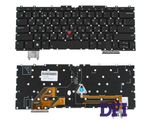 Клавиатура для ноутбука LENOVO (ThinkPad: Z13 Gen 1) rus, black, без фрейма, подсветка клавиш (ОРИГИНАЛ)