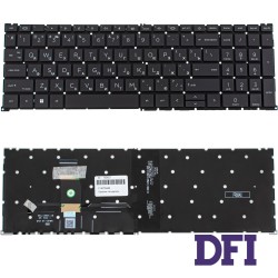 Клавіатура для ноутбука HP (EliteBook: 865 G9) rus, black, підсвічування клавіш, без кадру