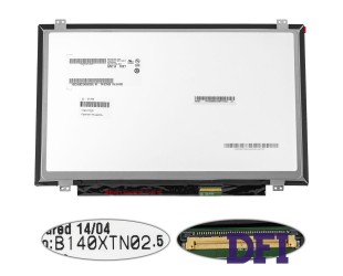 Матрица 14.0 B140XTN02.5 (1366*768, 40pin, LED, SLIM (вертикальные ушки), глянец, разъем справа внизу) (renew)