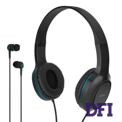 Наушники HOCO W24 Enlighten headphones with mic set Blue