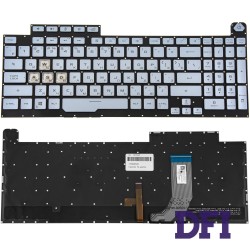 Клавиатура для ноутбука ASUS (G713 series 2022 year) rus, black, без фрейма, подсветка клавиш (RGB 4 Blue)