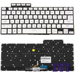 Клавиатура для ноутбука ASUS (GA402 series) rus, white, без фрейма, подсветка клавиш (RGB)