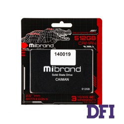 Жесткий диск 2.5 SSD  512Gb Mibrand Caiman Series, MI2.5SSD/CA512GBST, 3D TLC, SATA-III 6Gb/s, зап/чт. - 460/550мб/с