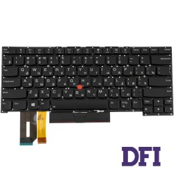 Клавіатура для ноутбука LENOVO (ThinkPad P1 Gen 3) rus, black, без кадру, підсвічування клавіш