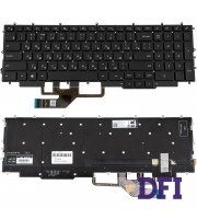 Клавиатура для ноутбука DELL (Inspiron: G7 7700) rus, black, без фрейма, подсветка клавиш (RGB)