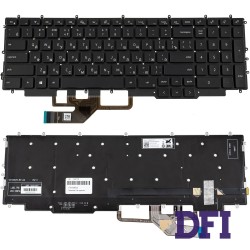 Клавіатура для ноутбука DELL (Inspiron: G7 7700) rus, black, без фрейму, підсвічування клавіш (RGB)