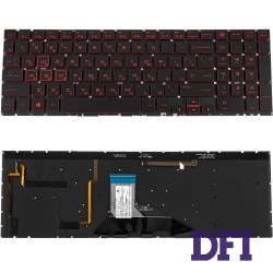 Клавиатура для ноутбука HP (Omen 15-DC) rus, black, без фрейма, подсветка клавиш (RGB)